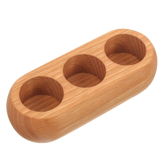 Worgeous Wooden Essential Oil Bottle Stand 3-grid Essential Oil Bottle Holder Nail Polish Bottle Rack