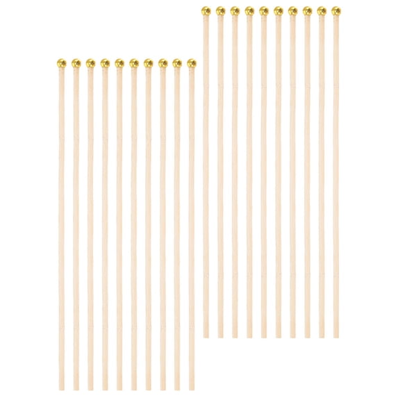 CIMAXIC 50Pcs House Flagpole Wood Khaki Natural Wood Flags Activities