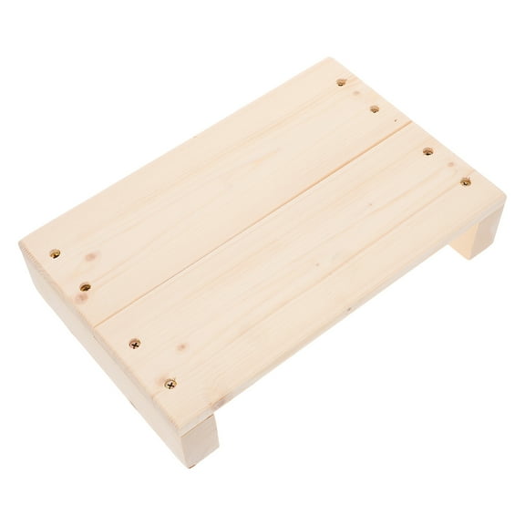 Worgeous  Wooden Foot Rest under Desk Step Stool Recliner Chair Office Elder Khaki