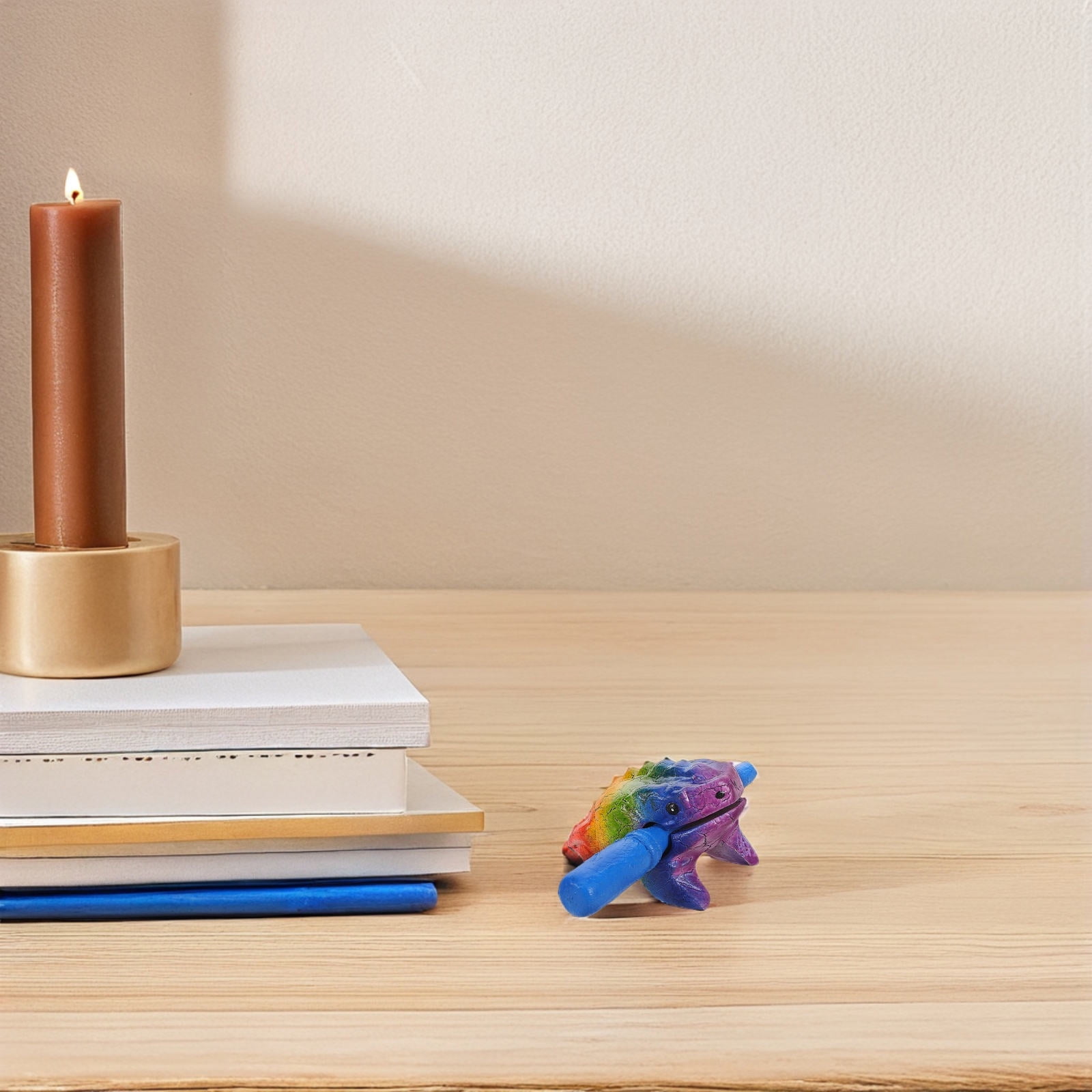 WHAMVOX Wooden Frog Rasp Musical Instrument for Meditation Colorful ...