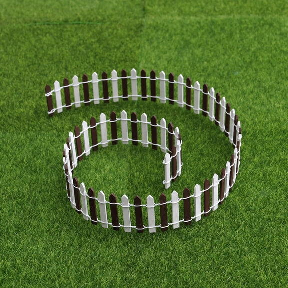 Worgeous Wooden Mini Fence for Fairy Gardens and Decorations 2 Color DIY Landscape House Ornament