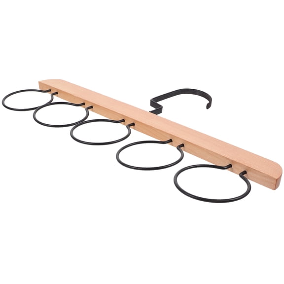 RENACLIPY Wooden Belt Holder for Men, Scarf Organizer and Closet Storage Rack, 1 Piece Hanging Storage Solution