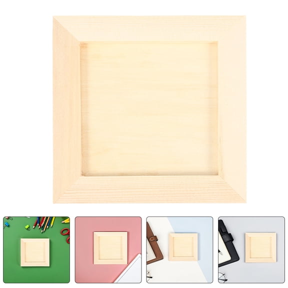 Worgeous Wooden Picture Frames for Kids DIY Craft Beige Display Frames Safe Design Childfriendly Size 8pcs