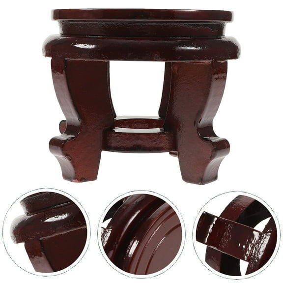 Worgeous Wooden Plant Riser for Potted Plants Strong and with Smooth Edges Brown Wood Storage Use 6.5x6.5x14.2 Inches