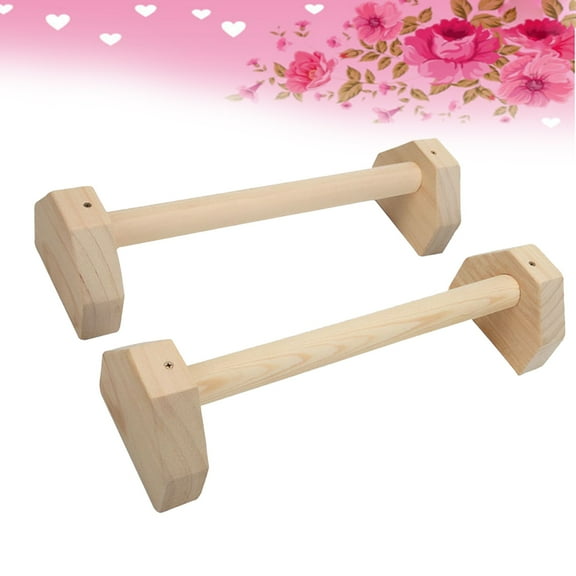 Worgeous Wooden PushUp Frame for Home Training Emphasizing Triceps and Shoulders Light Yellow