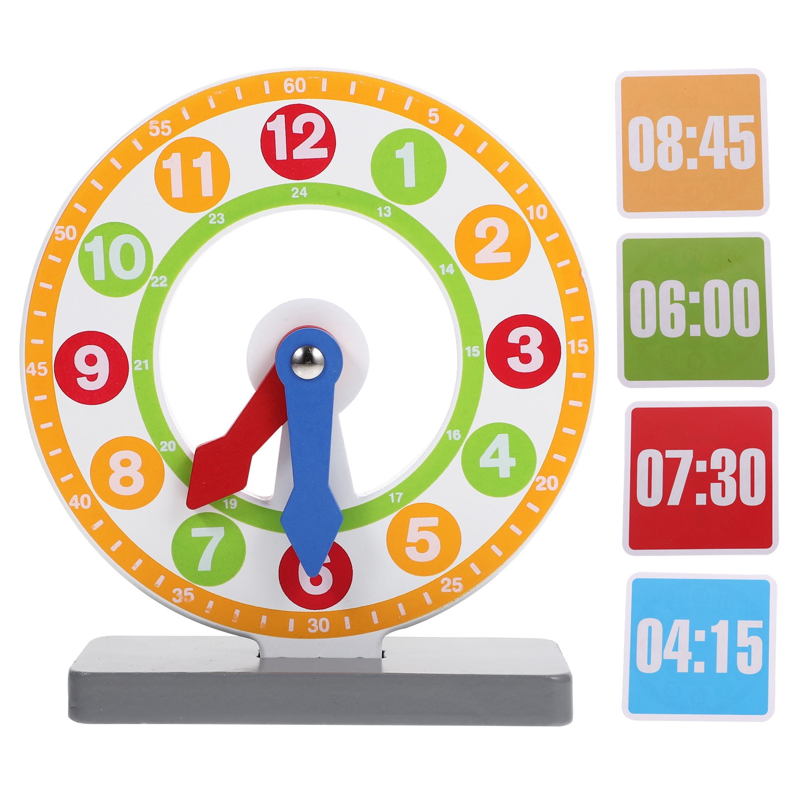 Worgeous Wooden Teaching Clock Math Learning Teaching Clock Learning ...