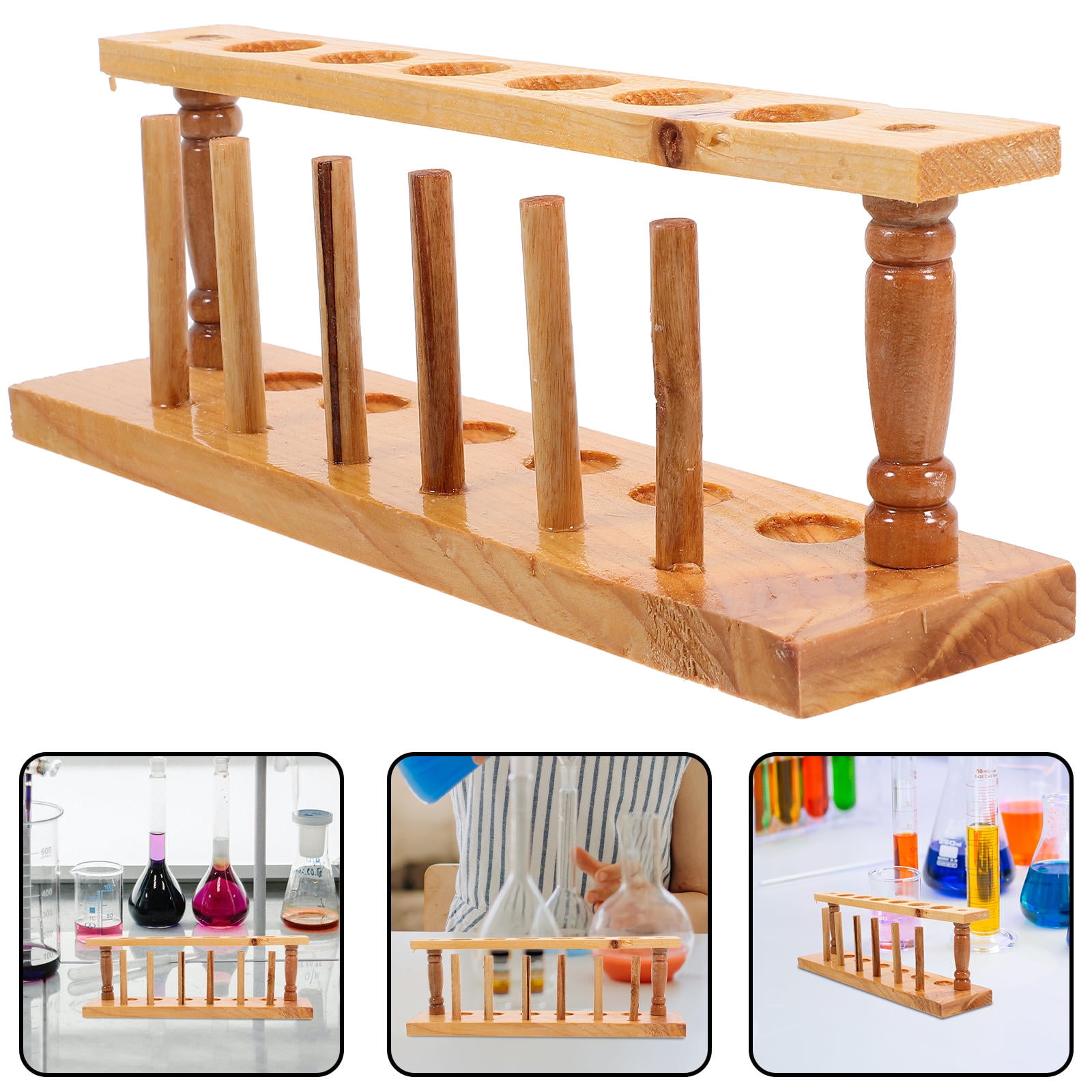 Worgeous Wooden Test Tube Rack Test Tube Display Holder Centrifuge Tube ...