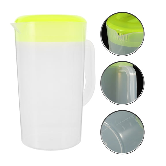 RENACLIPY Large Transparent Water Jug with Handle, Easy Pouring Beverage Container for Convenient Storage and Daily Use