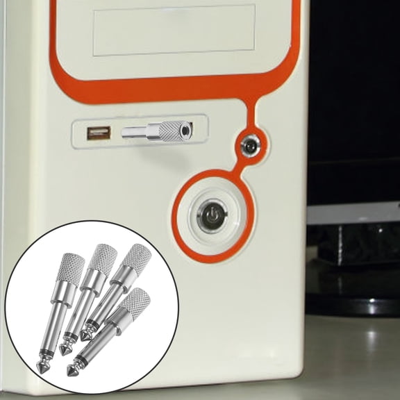 Worgeous Airline Headphone Adaptor Zinc Alloy Silver For Travel And Audio Enthusiasts