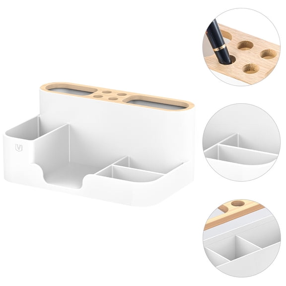 Worgeous and Organiser Desktop Organizer Work Pencil Holder Office White