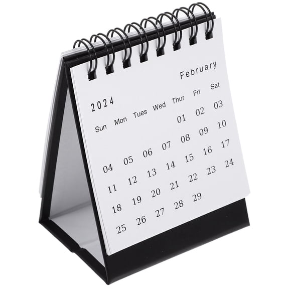 Worgeous until Mini Desk Calendar Mini Calendar Simple Table Calendar 10.5X7.6X6CM