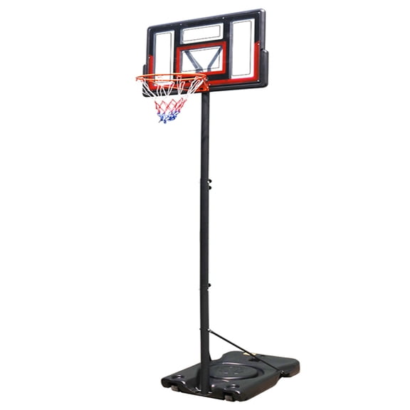 Worive Portable Basketball Hoop, Adjustable Height 4.43-10 Ft, 44 Inch Shatterproof Fusion Backboard, Base with Wheels for Adults Outdoor/Indoor/Driveway/Garage