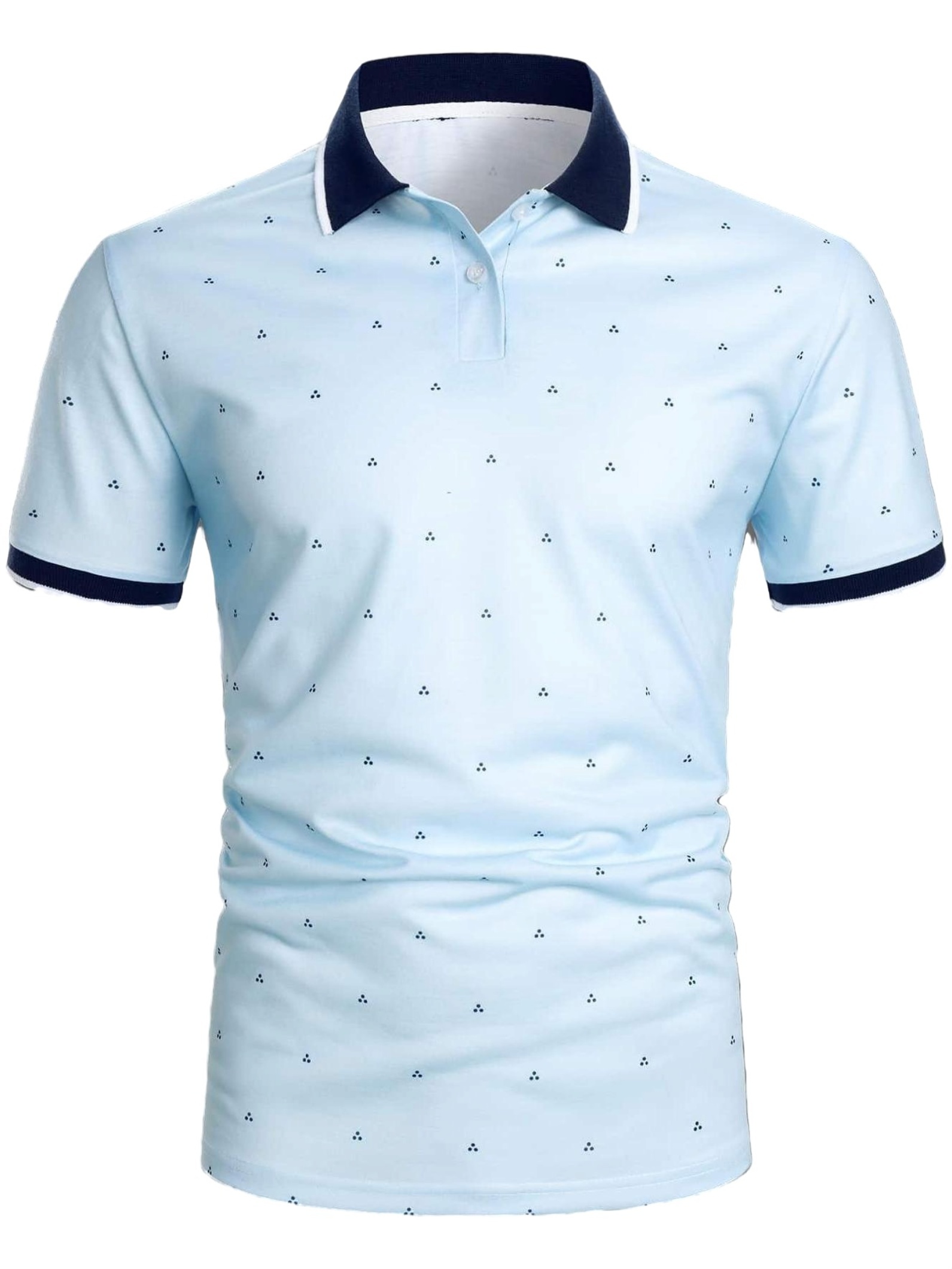 Work All Over Print PoloShort Sleeve Baby Blue Men Polo Shirts (Women's