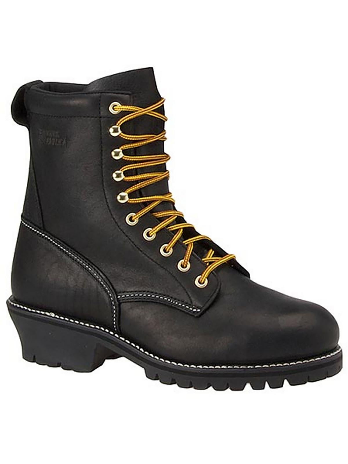 Work America Mens 8" Steel Toe Leather Water Resistant Work Boots