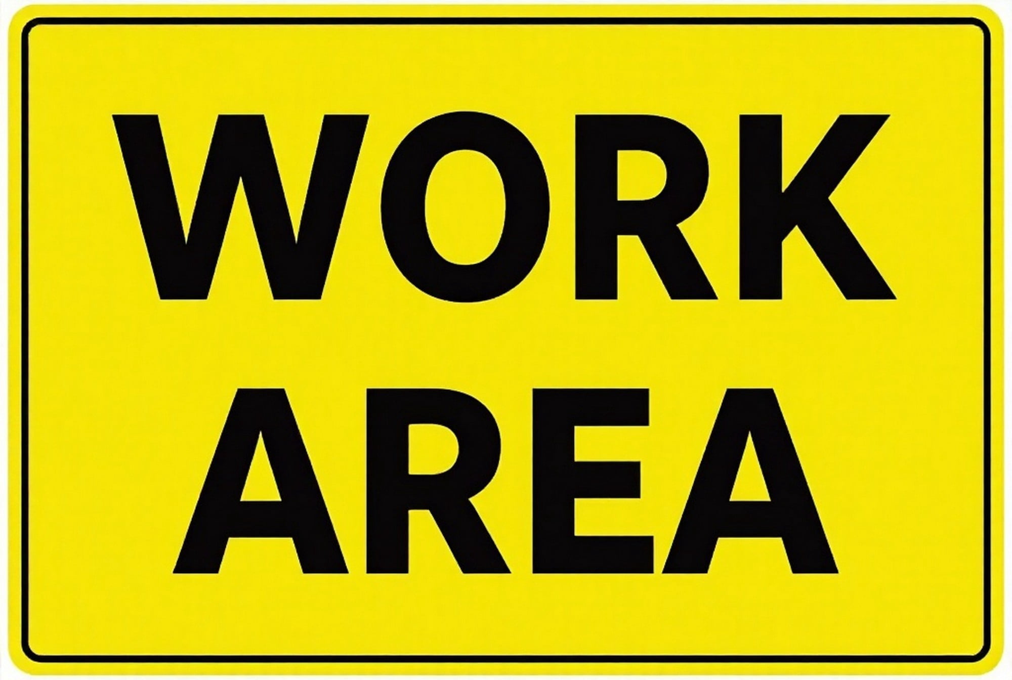 Work Area Safety Warning Sign - 8"x12" Aluminum Metal Sign, Indoor ...