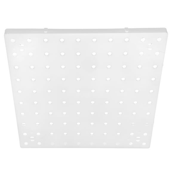 White Plastic Pegboard Wall Organizer System for Home Use Simple Installation 48 Inch