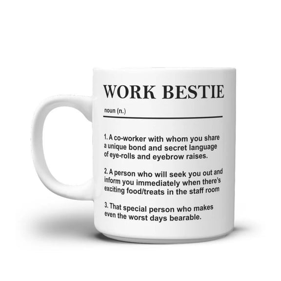 Work Bestie Gift For Best Friend Birthday Gift, Bekilab, 11oz-15oz Mug