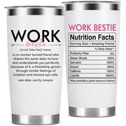 Work Bestie Gifts for Women Friend Friendship Gift for Coworker Leaving - Unique Present Ideas for Going Away, Goodbye, Farewell Party   20oz Tumbler