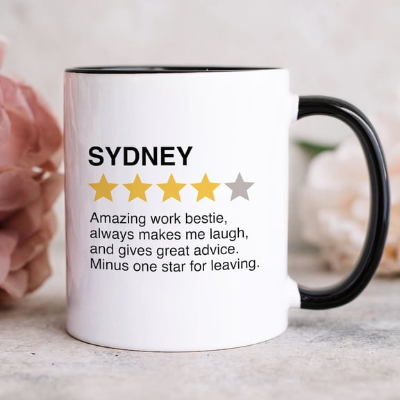 Work Bestie Leaving Gift, Funny Coworker mug for Work Best Friend, Coworker Going Away Farewell gift, Emotional poroworker goodbye mug