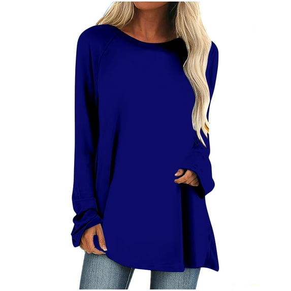 Work Blouses for Women Office Fall Sweatshirt for Women Casual Crewneck Loose Tops Long Sleeve Sweatshirt