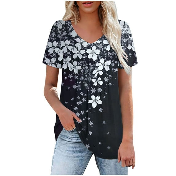 Work Blouses for Women Office Professional Plus Size Shirts for Women Dressy Casual Summer Graphic Tees for Women 2025