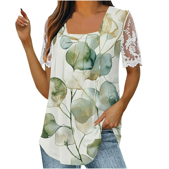 Work Blouses for Women Office Professional Short Sleeve Short Sleeve Shirts for Women Trendy Summer Tees for Women 2025 Trendy