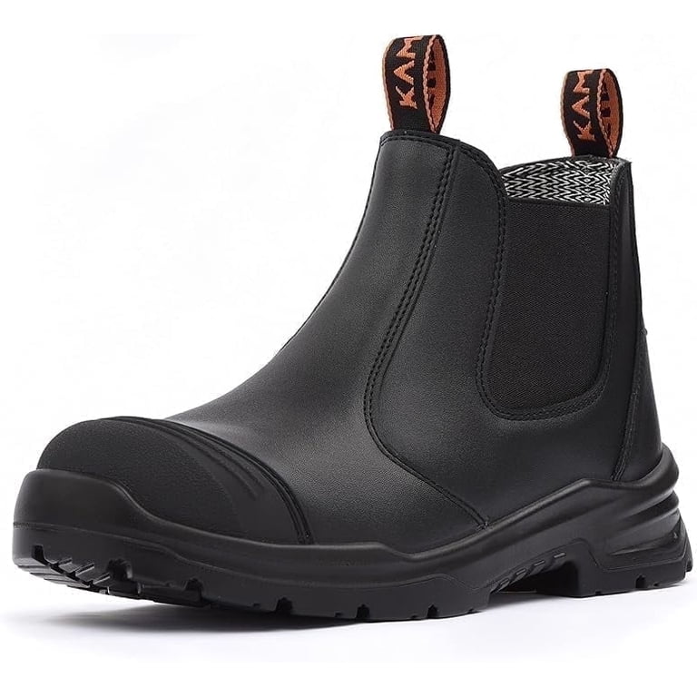 Work Boots for Men, Slip On Steel Toe Chelsea Safety Boots  display picture 3