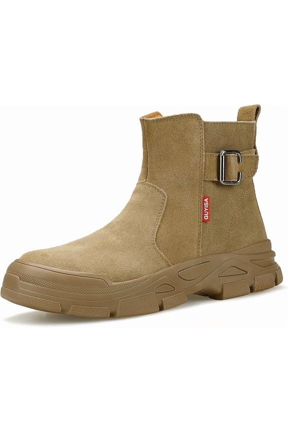 Work Boots for Men Slip On Welding Boots for Men Indestructible Steel Toe Boots Men's Steel Toe Shoes Fireproof Safety Toe Shoes Construction Boots for Welder Men's Work Shoes.