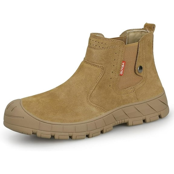 Work Boots for Men Slip On Welding Boots for Men Indestructible Steel Toe Boots Men's Steel Toe Shoes Fireproof Safety Toe Shoes Construction Boots for Welder Men's Work Shoes.