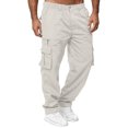 thumbnail image 1 of Work Cargo Pants for Men Casual Elastic Waist Wide Leg Pants Quick Dry Lightweight Athletic Pants with Pockets, XL, 1 of 4