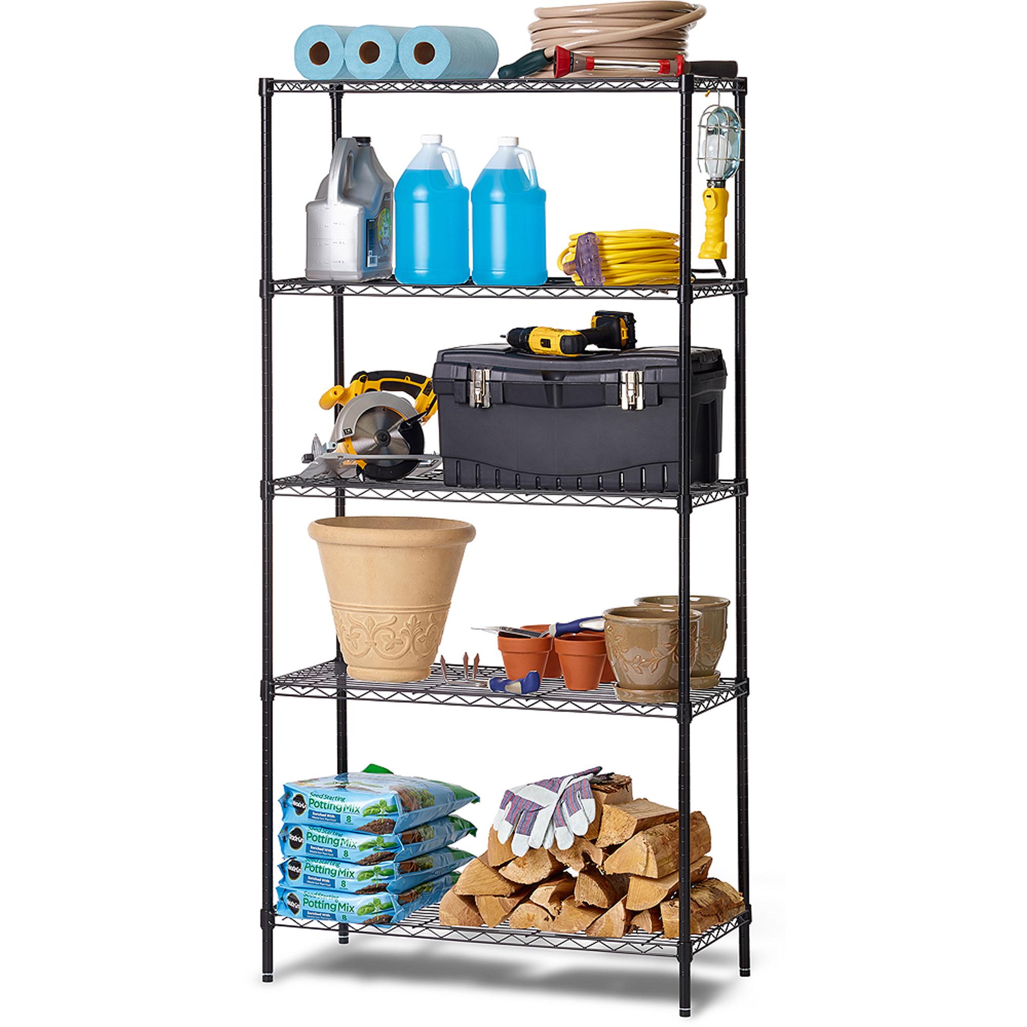 Work Choice 5Tier Commercial Wire Shelving Rack, 2 Pack Bundle