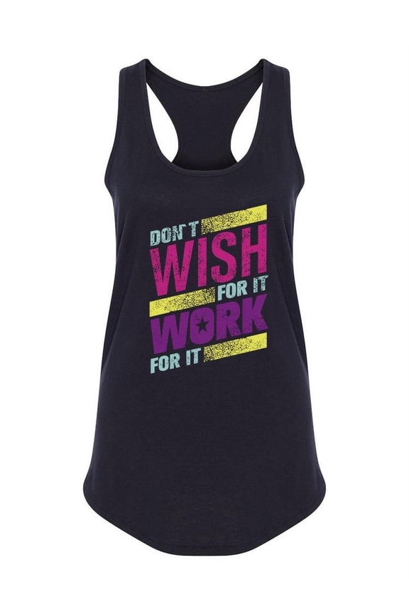 Work For It Motivational Quote. Tank Women -Image by Shutterstock, Female Medium