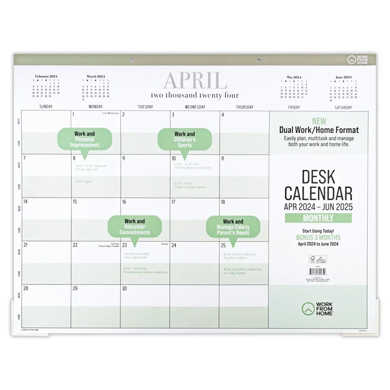 April Desktop Calendar 2025