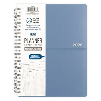 Work from Home Medium Monthly Weekly Planner & Appointment Book (18 months - 7" x 9")