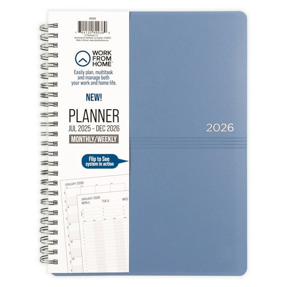 Work from Home Medium Monthly Weekly Planner & Appointment Book (18 months - 7" x 9")