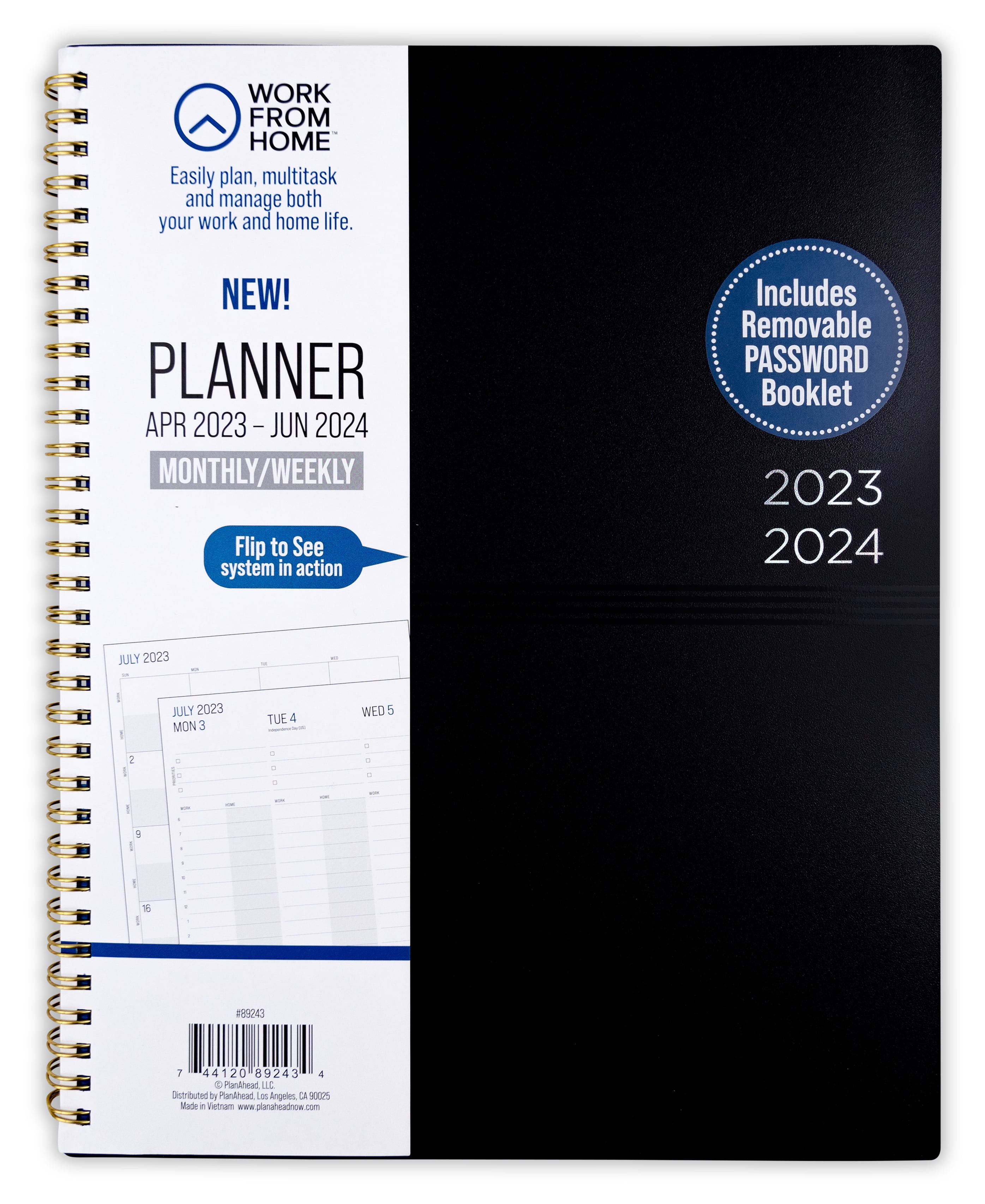 Work From Home Monthly & Weekly Planner, April 2023 June 2024 (11.125