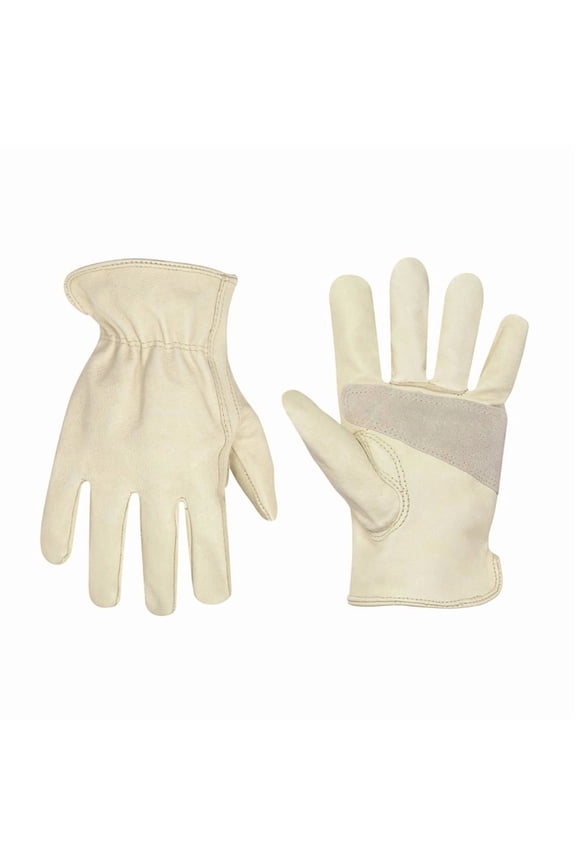 Work Gear 2069L Large White Top Grain Pigskin Driver Gloves