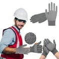 thumbnail image 1 of Work Gloves under $5! CQCYD Nylon Dot Grip Gloves, Non-Slip Work Gloves for Gardening Climbing, Breathable Labor Protection Gloves, 2 Pairs Pack, Durable Grip Wear, 1 of 6