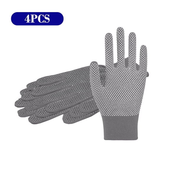Work Gloves Anti-slip Knitted Stretchy Cloth Glove Breathable Nylon with Dotted Anti-Slip Gloves Gardening Gloves for Women Tennis Cricket Gloves Batting