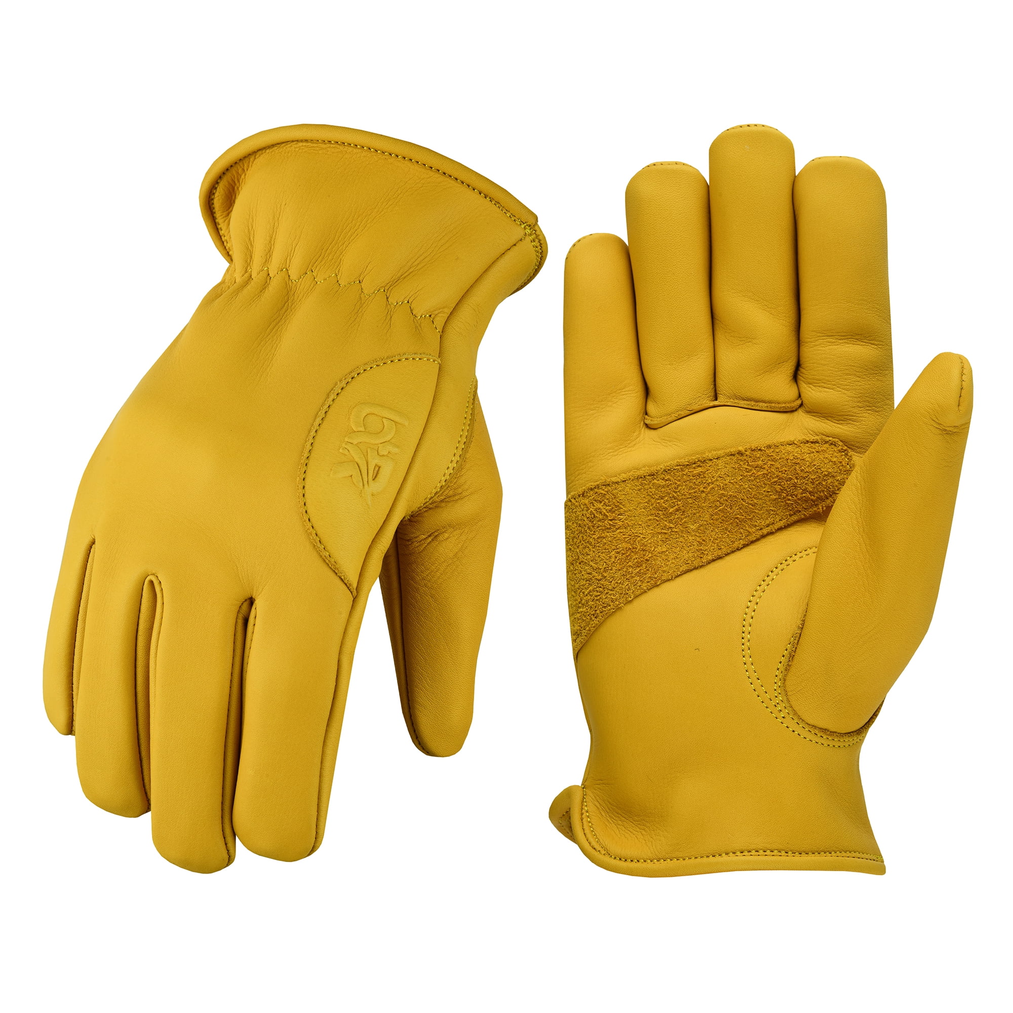 Cowhide Work Safety Gloves, Gardening, Thorn Resistance, Mechanic Work,  Palm Padded, Knuckle TPR Anti-Impact Protect, Screen Touch Fingers,  Multi-Purpose, size XXL 
