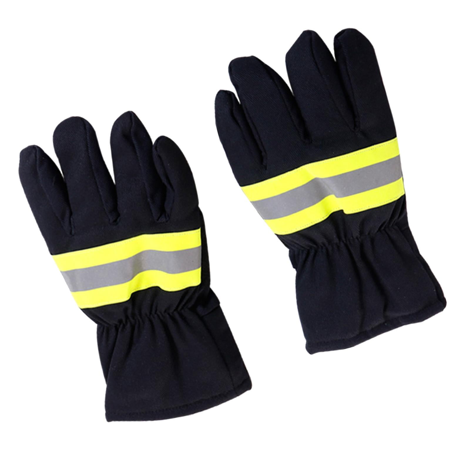 Koolsoo Fireproof Safety Gloves, Welding Gloves with Reflective Strips ...