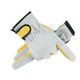 thumbnail image 1 of Work Gloves Leather Welding Safety Protection Garden Wear-Resistant Gloves Gray, 1 of 5
