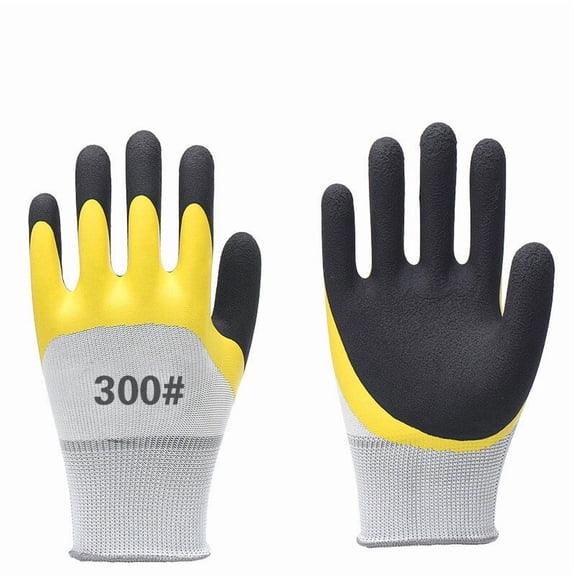 Work Gloves Men Protective Gloves for Hands Latex Coated Safety Glove for Garden Construction Industrial Gloves Breathable ,Comfort and Durability