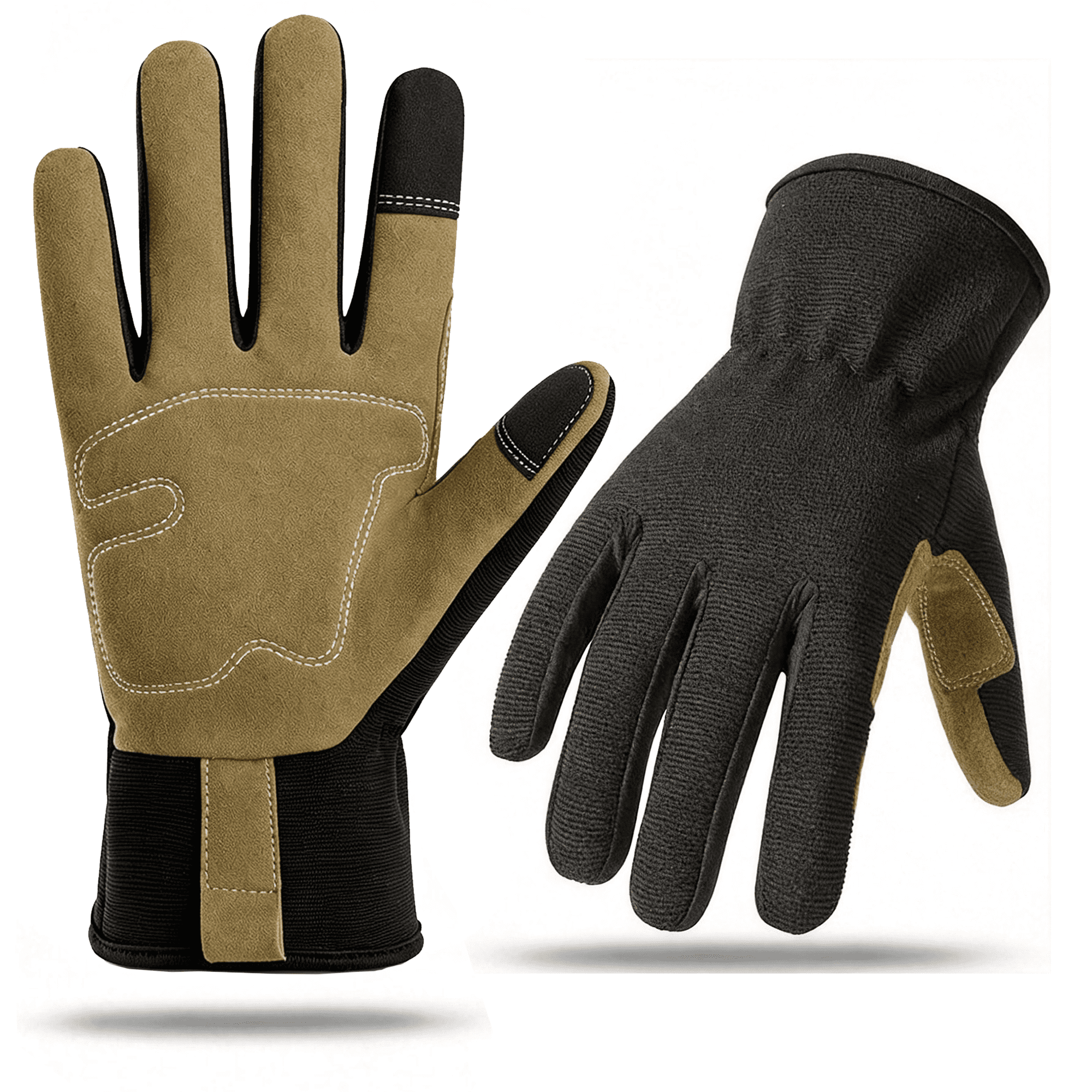 Utility Work Gloves, Heavy Duty Garden Gloves, Multipurpose Tough Utility Gloves for Yard Work, Construction, DIY Projects
