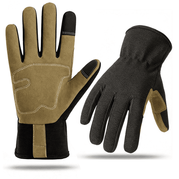 Utility Work Gloves, Heavy Duty Garden Gloves, Multipurpose Tough Utility Gloves for Yard Work, Construction, DIY Projects