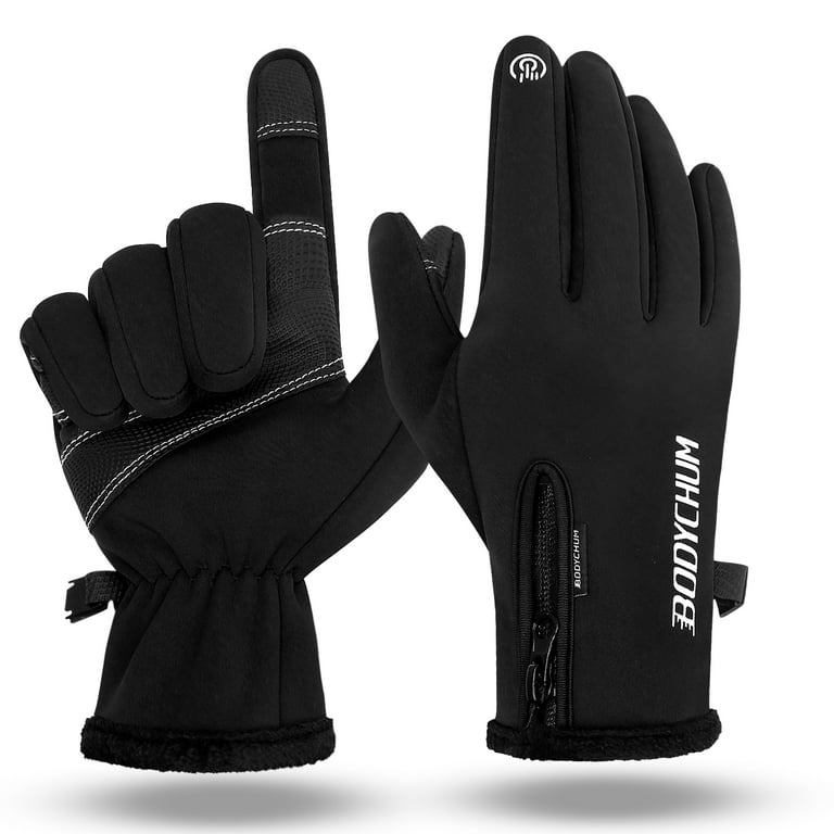 Work Gloves Waterproof Warm Touchscreen Gloves for Men Women Winter Hiking,  Gym Workout, Skiing, Driving and Daily Working, Snow Gloves Ski Gloves,  Black 