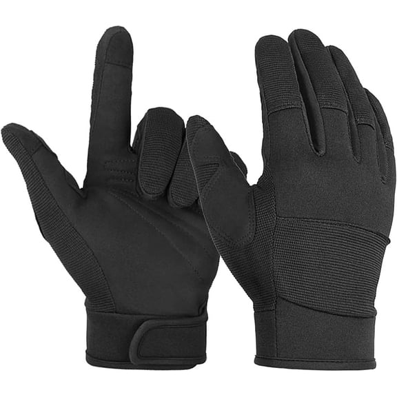 Work Gloves for Men Women: Mechanic Glove Touchscreen Firm Grip Dexterity Light Duty Gloves for Gardening Construction