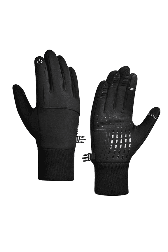 Unisex Work Gloves Dual Waterproof Slip Protection, Touch Screens Motorcycle Gloves,Black