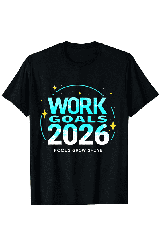 Work Goals 2026 New Year Resolution Professional Employee Graphic Tee T-Shirt for Men Women
