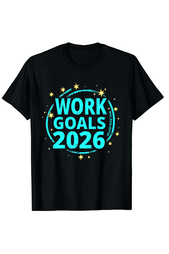 Work Goals 2026 New Year Resolution Professional Employee Graphic Tee T-Shirt for Men Women